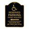 Signmission Modern Isa Connecticut Reserved Parking Permit Required Violators Fin Alum, 18" x 24", BG-1824-23873 A-DES-BG-1824-23873 - alternate 1
